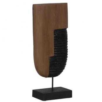 Figura Decorativa Máscara Marrón 20,5 x 12 x 49 cm