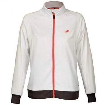Babolat Core Club Jacket Girl Chaqueta, Niñas, White/Rabbit, 10/12 AÑOS