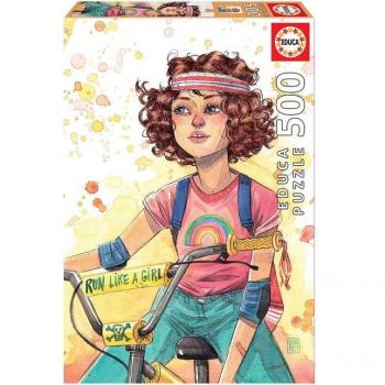 Puzzle Educa Run Like A Girl Esther Gili 500 Piezas