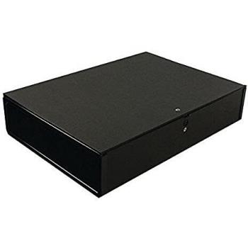 Q-Connect Boxfile - Paquete de 5 cajas archivadoras, negro