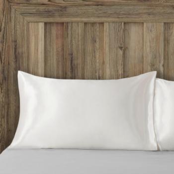 Bedsure Fundas de Almohada para Pelo y Rostro, 2 Piezas, Antiarrugas, sin Cremallera, Blanco Marfil, 50x75 cm