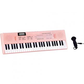 Teclado Electrónico Infantil Rosa 54 Teclas con Micrófono - Claudio Reig 8931