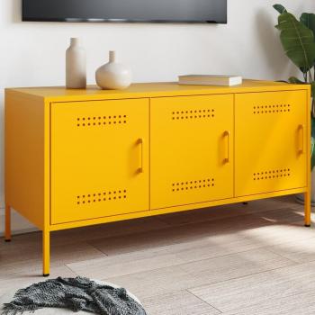 Mueble de TV de acero amarillo mostaza 100,5x39x50,5 cm Vidaxl