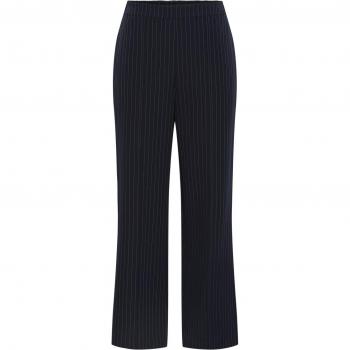 Pantalón de vestir ancho de cintura alta para mujer, rayas finas, color azul (Sky Captain), talla XL