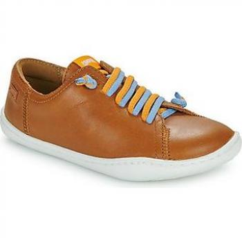 CAMPER Peu Girls' Smart Casual Shoes - Brown, Size 33 & Size 1, Smooth Leather
