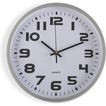 Reloj de Pared Decorativo Versa Bradford, medidas 30 x 4,3 x 30 cm, funciona con 1 pila de 1.5 V AA (no incluida), color gris
