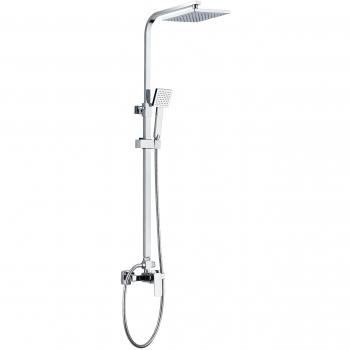 DP Grifería RY-S018+M008 Set de Ducha Extensible en Acero Inoxidable con Grifo Monomando, Plateado