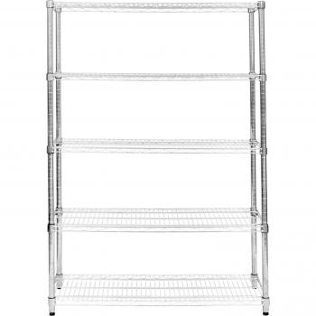 Estantería de Alambre KuKoo 5 Niveles - Metálica, 45cm x 150cm x 180cm, Carga Pesada
