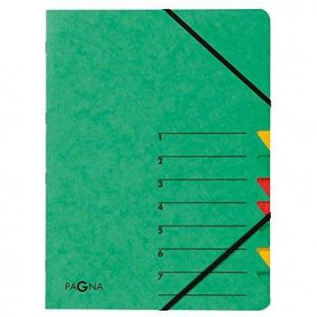 Carpeta Organizadora EASY A4 con 7 Compartimentos de Cartón Verde