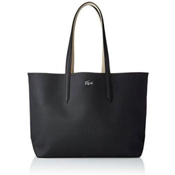 Lacoste Anna Reversible Shopping Bag - Black and Warm Sand Tote for Women
