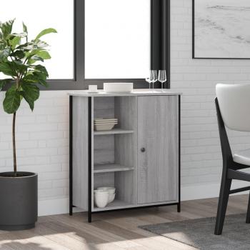 Aparador de madera de ingeniería 70x30x80 cm, mueble de almacenaje de salón, buffet para salón, armario auxiliar, armario de almacenamiento, color gris Sonoma