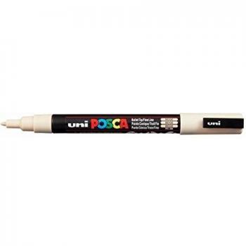 Marcador Uni Posca PC-3M Beige, Punta Fina 0.9-1.3mm, Base de Pintura al Agua