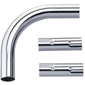 Codo 90° con 2 manchones de ensamblaje para soporte de cortina 100x100mm Ø20mm - PELLET