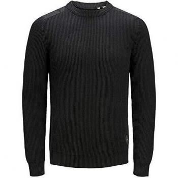 Jersey Jack&Jones Hombre XXL Negro 12161397 PKTHNN Wayne Knit Crew Neck Black