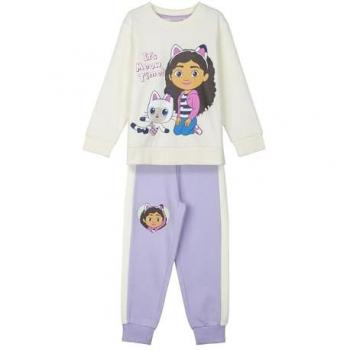 Chándal Infantil Gabby's Dollhouse Beige de Algodón Tacto Extrasuave, Conjunto Cómodo y Suave para Niños y Niñas