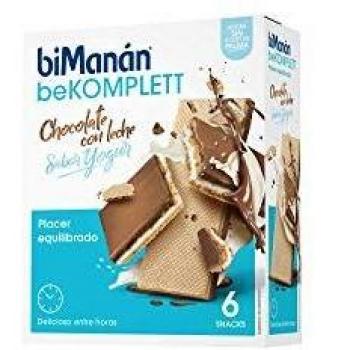 biManán - beKOMPLETT - Placer Equilibrado - Barquillo Yogur - 6uds 120 gr