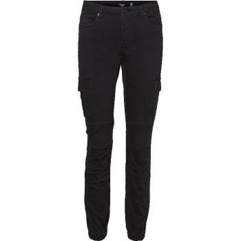 Vero Moda Women's Slim Fit Cargo Pants VMIVY Black S/L32