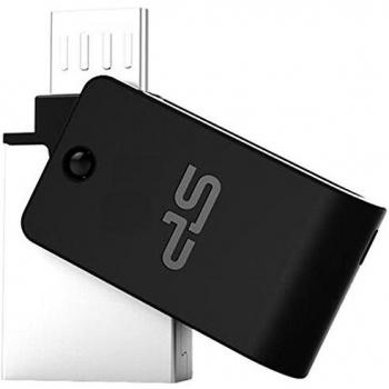 Silicon Power Mobile X21 Unidad Flash USB 16 GB USB Type-A/Micro-USB 2.0 Negro, Plata - Memoria USB