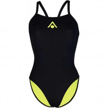 Bañador Aqua Sphere Essentials Tie Back negro amarillo mujer, talla 40