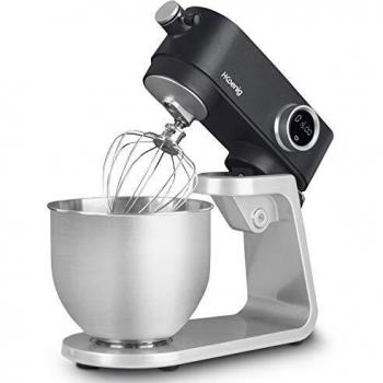 H.Koenig KM80 Robot de Cocina Multifunción, Batidora Amasadora, 1000 W, Capacidad 5 L, Velocidades Ajustables, hasta 2 Kg de Masa, Cabe