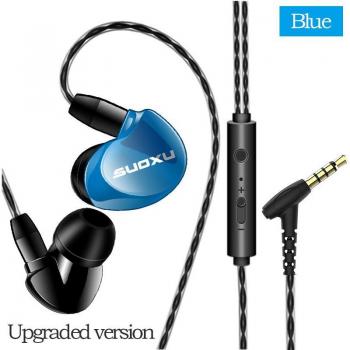 Auriculares Intrauditivos con Cable de 3,5mm para Deportes con Micrófono Dtereo y Ajuste de Volumen para Música y Llamadas