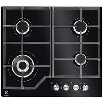 Electrolux Piano Cottura Gas 60 cm Integrado Cristal Negro 4 Fuegos