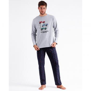 Pijama Manga Larga Vintage Cars para Hombre