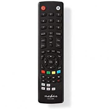 NEDIS Mando a Distancia Universal Control Remoto Universal | Preprogramado | Número de Dispositivos: 1 | Botón de guía de TV/Botones de Memoria | Infrarrojo | Negro Negro