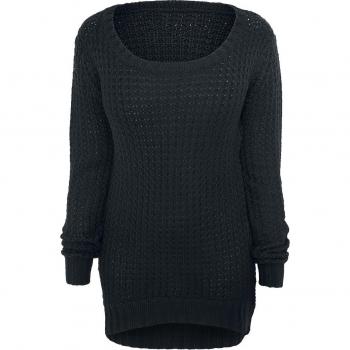 R.E.D. by EMP Black Knitted Mujer Jersey de Punto Negro 3XL