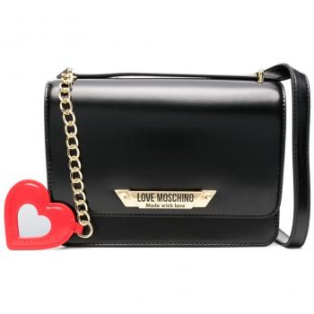 Love Moschino Iconic Heart Chain Shoulder Bag - Black, Female, Size: ONE SIZE