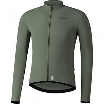 Maillot Shimano Vertex Thermal Manga Larga Verde Oscuro Talla XL Unisex Adulto