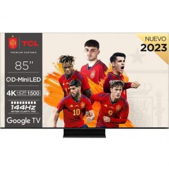 TV TCL 85 85C805 Mini LED 4K QLED Google TV Dolby Vision y Atmos Sonido Onkyo 2.1 Motion Clarity Pro 144 Hz