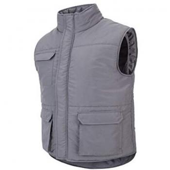Chaleco Acolchado Multibolsillos Velilla Gris Talla XXL