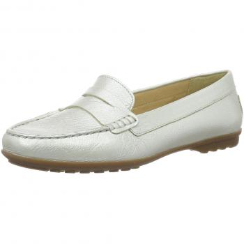 Geox D642TA000KY, Mocasines Mujer, Plateado