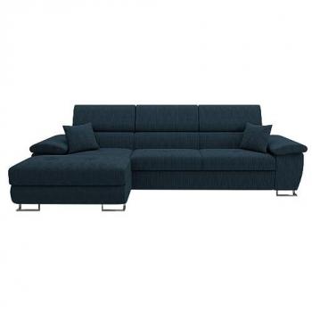 Sofá rinconero Comfivo 137 con función de descanso y caja de ropa de cama, 275x170x71cm
