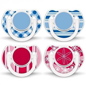 Philips Avent SCF197/01 - Chupete decorado, 6-18 meses, tetina de silicona anatómica, capuchón higiénico encajable, 2 unidades, surtido: colores aleatorios