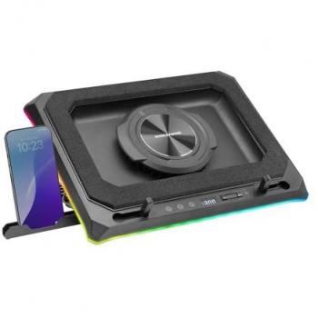 Base Refrigeradora y Soporte Mars Gaming MNBC-Ultra para Portátiles hasta 18, RGB Chroma, Ventilador 140mm, CoolCore Airflow, 5 Posiciones, Negro
