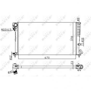 Radiador de refrigeración del motor Economy Class NRF 58101A