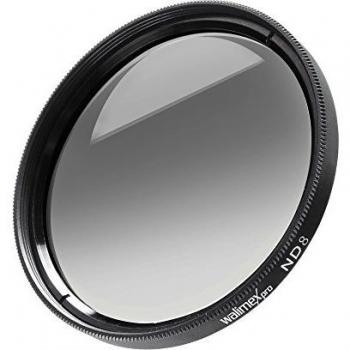 49mm Lente walimex ND8 Filtro de Densidad Neutra para la Unidad de Color Gris Claro