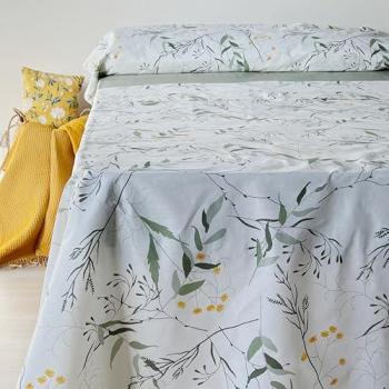 Juego de Sábanas 100% Algodón Estampado Floral y Hojas - 3 o 4 Piezas para Cama 90, 135 y 150 cm