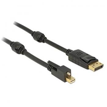 Cable DisplayPort 2m Mini DP 1.2 a DP, 4K, negro