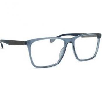 Hugo Boss 1582 Full-Rim Square Acetate Glasses with Blue Frame, 56mm/16mm/145mm
