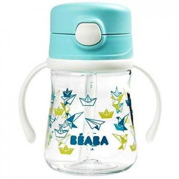 Taza con popote 240 ml color azul cielo