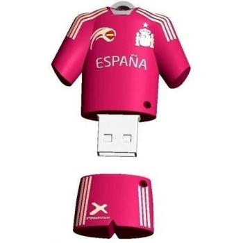 Phoenix Technologies - Memoria USB Pendrive Jetflash 16GB Muñeco Llavero selección española, Rojo/Amarillo