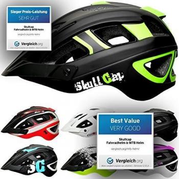 SkullCap® Casco Bici MTB - Uomo e Donna - con Visiero, Taglia L