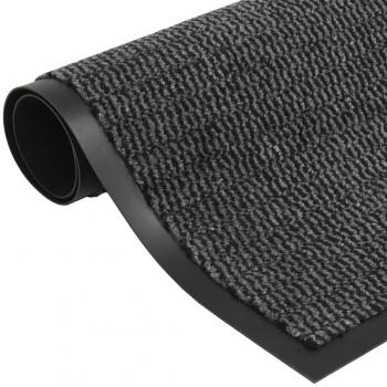 Felpudo acolchado antideslizante 60x150 cm color antracita para entrada y exterior, diseño de nudo, ideal para porches y vestidores