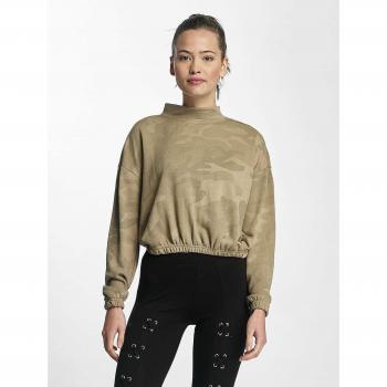 Urban Classics Women's Camo Turtleneck Crew with Sand Mask