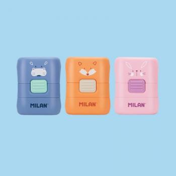 Milan Compact Especial Fun Animals Caja Expositora 16 Gomas con Cepillo