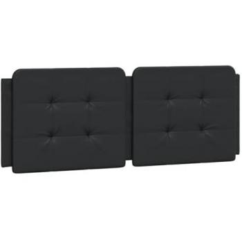 Cabecero de cama acolchado en cuero sintético negro de 120 cm, modelo vidaXL