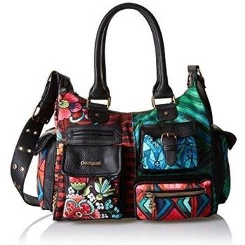 Desigual - LONDON MEDIUM IKARA, Bolsa de Hombro Mujer, Rosa